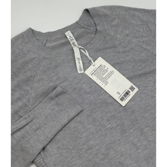NWT Lululemon Women's‎ 10 Gray Lightweight Stretch Hello Aloe Pullover Sweater - Picture 1 of 4